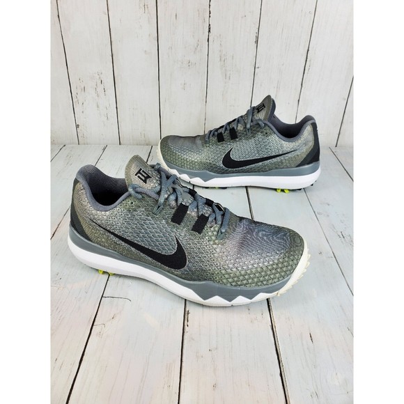Nike Tiger Woods TW 15 Golf Shoes Men\'s Size 7 Gray Black No Insoles 704884